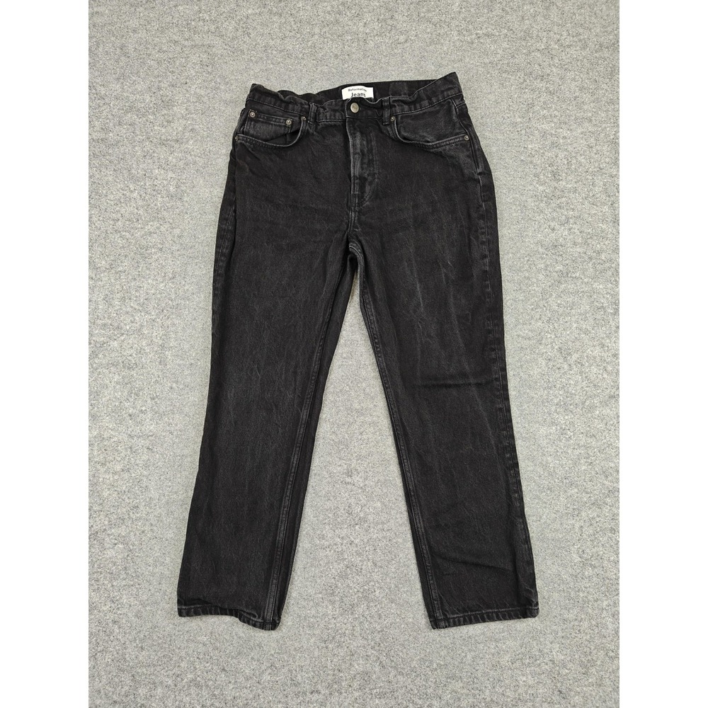 Reformation Jeans Womens 30 Black High Rise Straight Charcoal Wash Denim Pants